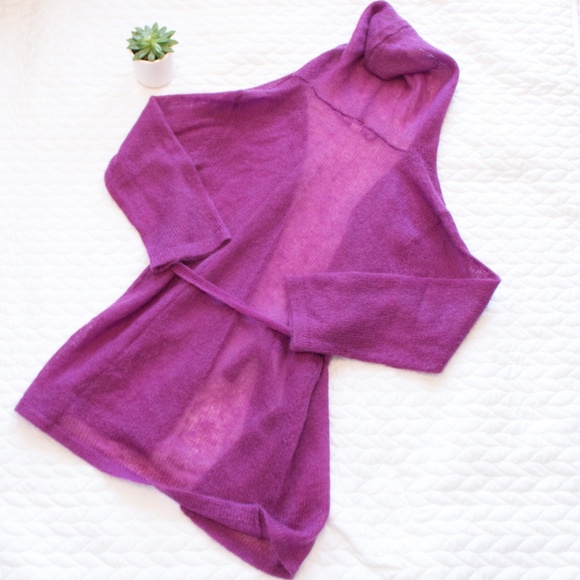 Victoria's Secret | Magenta Hooded Wrap Sweater - Picture 4 of 4